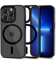 Juodas / skaidrus dėklas Apple iPhone 14 Pro telefonui "Tech-Protect Magmat Magsafe"