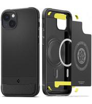 Matinis juodas dėklas Apple iPhone 14 telefonui "Spigen Rugged Armor Mag Magsafe"