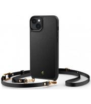 Juodas dėklas su dirželiu Apple iPhone 14 Plus / 15 Plus telefonui "Spigen Cyrill Classic Charm MAG Magsafe"