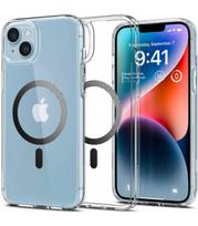 Skaidrus (Carbon Fiber) dėklas Apple iPhone 14 Plus / 15 Plus telefonui "Spigen Ultra Hybrid MAG Magsafe"
