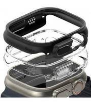 Matinis juodas ir skaidrus dėklai Apple Watch Ultra 1 / 2 / 3 (49mm) laikrodžiui "Ringke Slim 2-Pack"