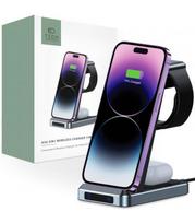 Juodas belaidis 15w pakrovėjas - stovas "Tech-Protect QI15W-A26 3in1 Wireless Charger"