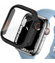 Juodas / oranžinis dėklas Apple Watch 4 / 5 / 6 / SE 1 / 2 / 3 (44MM) laikrodžiui "Tech-Protect Defense360"
