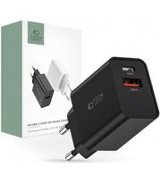 Juodas 1xType-C + 1xUSB PD30W/QC3.0 pakrovėjas "Tech-Protect NC30W 2-Port"
