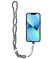 Juodas pakabukas telefonui 74cm (kilpa max 37cm) / ant kaklo "Crystal Diamond"