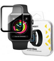 Juoda ekrano apsauga Apple Watch 1 / 2 / 3 (38mm) laikrodžiui "Wozinsky Hybrid Glass"