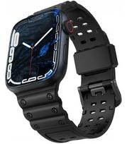 Juoda apyrankė Apple Watch Ultra / SE / 8 / 7 / 6 / 5 / 4 (42 / 44 / 45 / 49 mm) laikrodžiams "Strap Triple Protection"