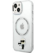 Skaidrus dėklas Apple iPhone 15 telefonui "Karl Lagerfeld IML Karl and Choupette NFT MagSafe Case"
