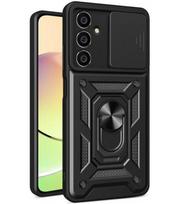 Juodas dėklas Samsung Galaxy S23 FE telefonui "Slide Camera Armor"