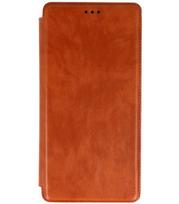 Rudas atverčiamas dėklas Samsung Galaxy S23 telefonui "Razor Leather Book"