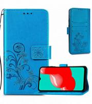 Dėklas Flower Book Samsung A556 A55 5G mėlynas