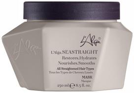Drėkinanti kaukė plaukams L'Alga SEASTRAIGHT Mask LALA160304, tinkama po plaukų tiesinimo procedūrų, 250 ml