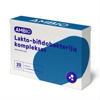 AMBIO LAKTO-BIFIDOBAKTERIJŲ KOMPLEKSAS, 20 kapsulių