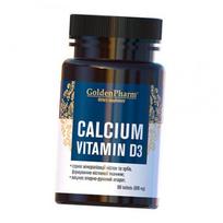 Kalcio karbonatas su vitaminu D3, kalcio vitaminu D3, Golden Pharm 90 tab. (36519019) 90tab