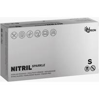 Espeon Nitril Sparkle Pearlescent Silver nitrilinės pirštinės (be pudros) dydis S 2x50 vnt.
