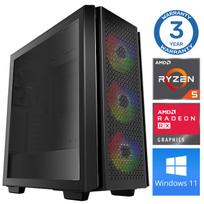 INTOP Ryzen 5 5600X with 32GB RAM, 500GB M.2 NVMe SSD, RX580 8GB graphics card, and Windows 11 Pro