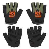 Rock Machine Cycling gloves Race SF, black/green/orange, M