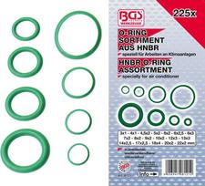 Bgs Technic Manžetų rinkinys kondicionieriams HNBR | Ø 3 - 22 mm | 225 vnt. (8121)