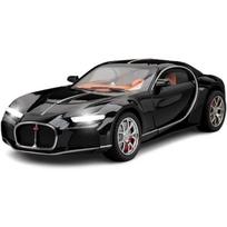 1/24 mastelio „Bugatti Atlantic“ lydinio automobilių modelio liejamos žaislinės transporto priemonės su šviesomis ir muzika, suaugusiems ir vaikams, dekoratyviniai objektai, kolekcionuojami daiktai 1/24-Size:20*8.2*5.3cm juoda