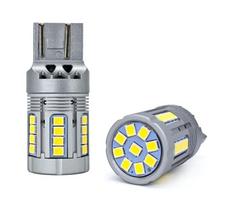 Led lemputė MotoLEDy 7443, W21/5W LED-pirn 7443 12-24V ilma veata 3000lm valge