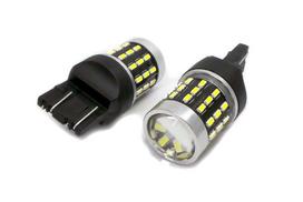 Led lemputė MotoLEDy 7443, W21/5W LED-pirn 7443 12-24V CANBUS 1800lm valge koos läätsega
