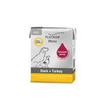 PLATINUM MENU Duck + Turkey paštetas šunims su antiena ir kalakutiena 375g