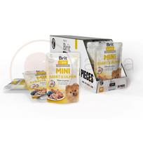 Brit Care Mini Rabbit Salmon fillets in gravy konservai šunims maišeliuose 85g - Produkto Svoris 85g X 24 vnt.