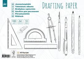 Braižybos popierius College, A4, 180g/m2, 10 lapų