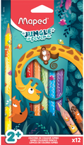 Spalvoti pieštukai MAPED ColorPeps Jungle Fever Jumbo, 12 spalvų