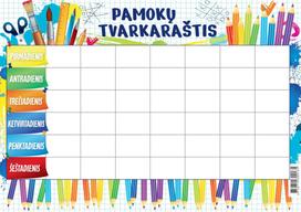 Pamokų tvarkaraštis, A4, 200gsm