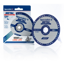 SPECIALIST+ Deimantinis pjovimo diskas metalui 125x1,4x22,23 mm