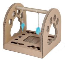 Draskyklė katėms su plunksnomis CARTON+ PETS Fun Park Ball, 35.5x35.5x35.5 cm