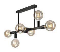 Sietynas ant stulpo ASTRID 6xE27/60W/230V juoda