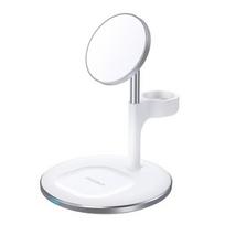 Belaidis Įkroviklis - CHOETECH MagSafe 15W 3-in-1 Įkrovimo Stovas