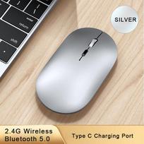 Bluetooth 5.0 2.4G belaidė C tipo pelė, įkraunama tyli, ergonomiška, skirta iPAD Macbook Air / Pro nešiojamam planšetiniam kompiuteriui biure Bluetooth Wireless