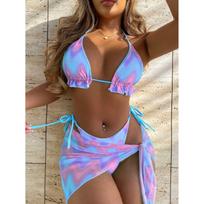 Moteriškas bikinis Seksualus maudymosi kostiumėlis aukštu juosmeniu Paplūdimio maudymosi kostiumėlis Moteriškas vasaros maudymosi kostiumėlis S