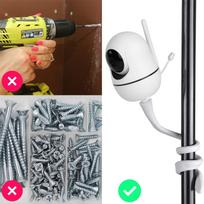 Kūdikių monitoriaus laikiklis, tinka Hellobaby Hb65/hb66/hb248, Anmeate Sm935e balta