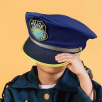 Vaikiška policijos kepurė vaidmenų žaidimams, pareigūnas Helovino karnavalui, gimtadieniui