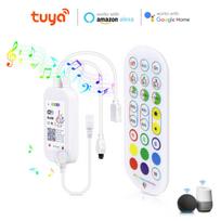Smart Life Tuya Wifi RGB LED juostiniai žibintai Rgb valdiklis DC 5V-24V Integruotas MIC muzikos sinchronizavimas veikia su Alexa Google Home