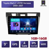 Android 2 DIN Automobilinis Multimedijos Grotuvas Toyota Mark 2 JZX110 Verossa 2000-2007 Pagrindinis Įrenginys Stereo GPS Navigacija BT WIFI 1+16GB 1+16GB