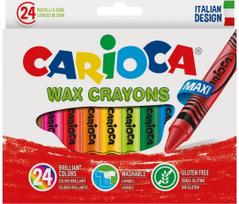 Vaškinės kreidelės CARIOCA Maxi, 24 spalvos