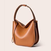 Simple and Casual Soft Leather Tote Bag for Commuting, Large Capacity Single Shoulder Crossbody Bag, New Lazy Style
