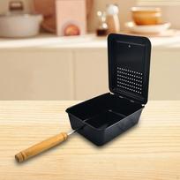 Campfire Popcorn Popper BBQ Tool Easy Clean, Nonstick Coating, Manual Maker, Pan Pot