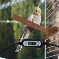 Heating Bird Perch, Bite Resistant Cage Heater, Resin Warmer Branch for Medium Small Large