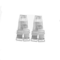 Silikoninės permatomos petnešėlės su plastikiniais užsegimais 10 mm, matinės, Universalus