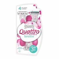 Skustuvas Wilkinson Quattro For Women Sensitive, 3 vnt.