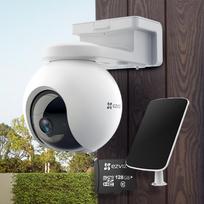 Lauko vaizdo stebėjimo kamera EZVIZ CS-EB8 4G + mikro SD kortelė EZVIZ CS-CMT 128GB + saulės kolektorius EZVIZ CS-CMT