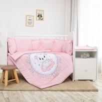 Lorelli vaikiškas patalynės komplektas Little Bear Pink, 110x70, 8 dalių