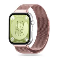 Rožinio aukso spalvos apyrankė "Tech-Protect Milaneseband" laikrodžiui Huawei Watch Fit 3 / 4 / 4 PRO / 5 / 5 PRO