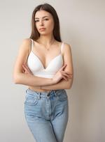 Kasdienė liemenėlė Sabik - Balta , L/XL